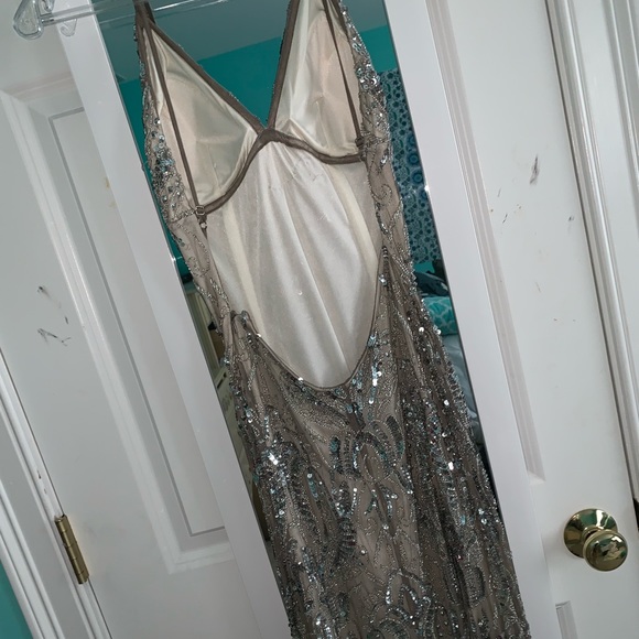 Silver Sparkly Prom Dress - Picture 2 of 4